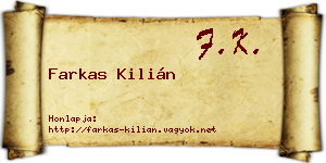 Farkas Kilián névjegykártya